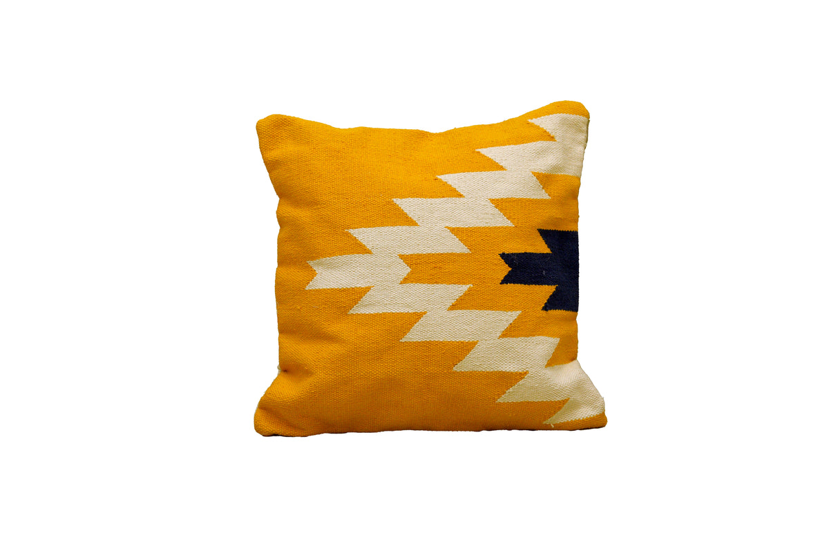 HANDMADE CUSHION COVER-YELLOW