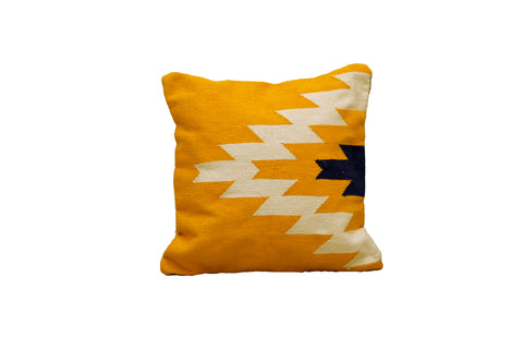 HANDMADE CUSHION COVER-YELLOW