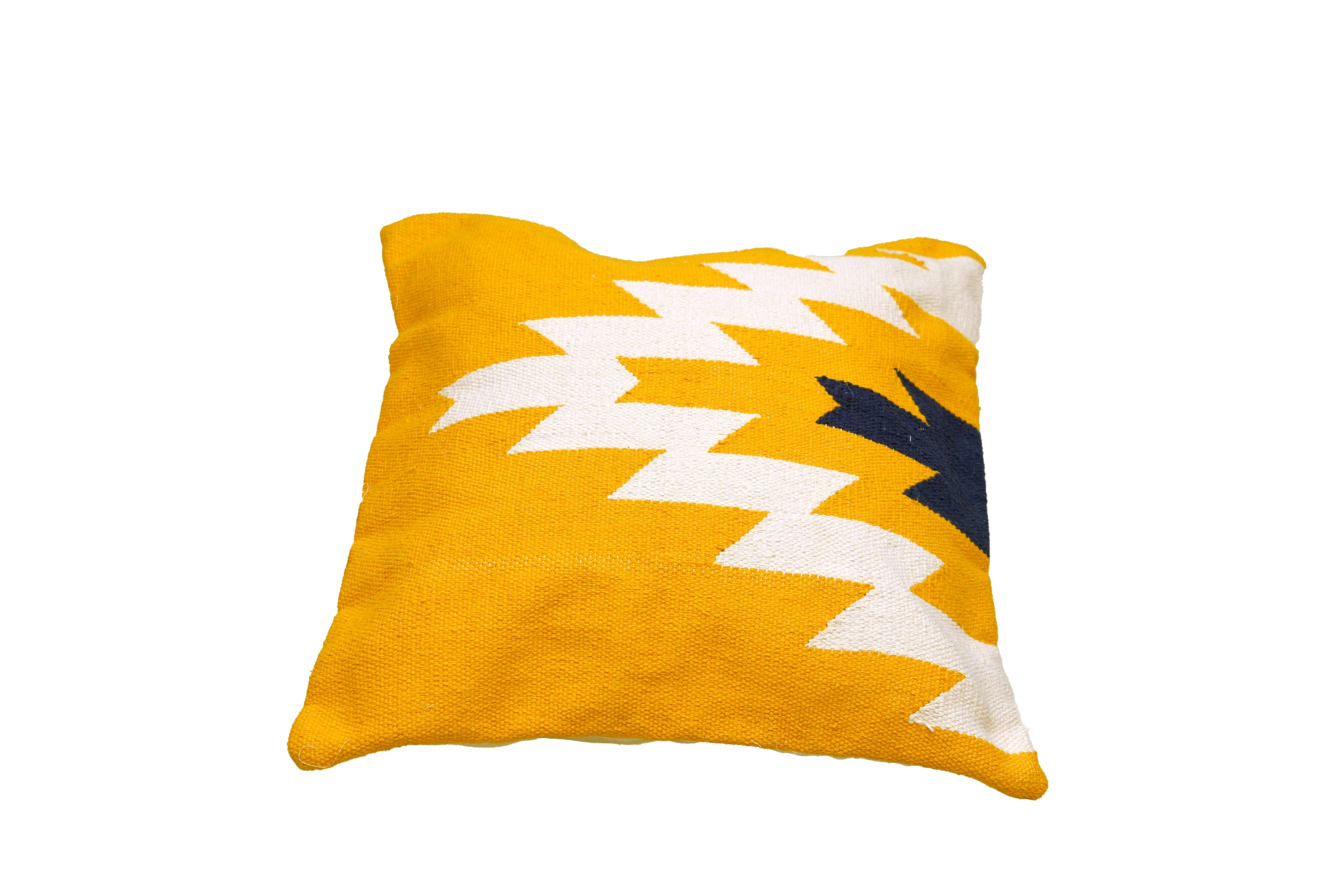 HANDMADE CUSHION COVER-YELLOW