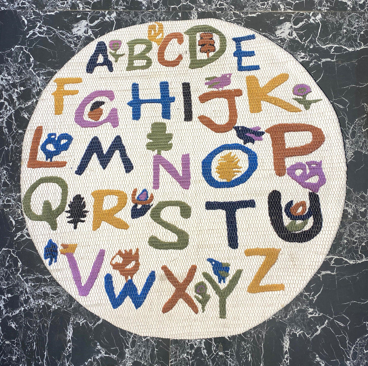 Alphabets Round Carpet