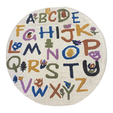 Alphabets Round Carpet