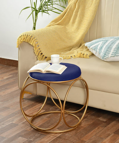 Classic Velvet Ring Metallic Stool